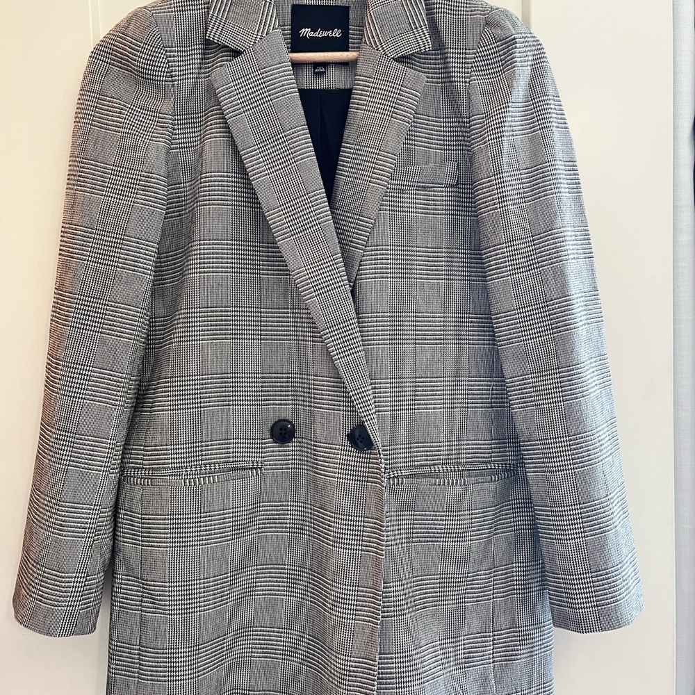 Madewell Gray Plaid Women's Coat